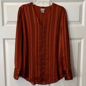 Chico's Rich Orange Blouse